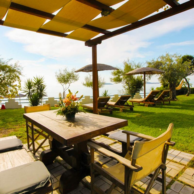 Garden Table in Shade - Angeliki Beach Hotel