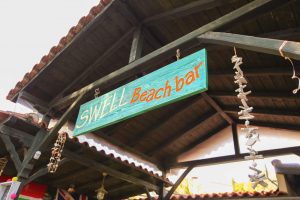 Swell Beach Bar in Skiathos - Sign